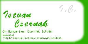 istvan csernak business card